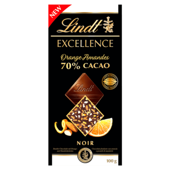 Шоколадный батончик Lindt EXCELLENCE Orange amandes,апельсин-миндаль