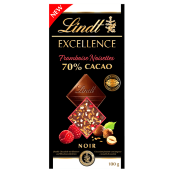 Шоколадный батончик Lindt EXCELLENCE Framboise noisettes,малина -лесной орех