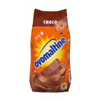 Порошок Ovomaltine Choco с добавлением шоколада.