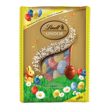 Шоколадные пасхальные яйца Lindt LINDOR EILI ASSORTIERT.