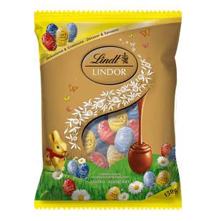 Шоколадные пасхальные  яйца Lindt LINDOR Ассорти