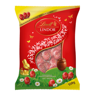 Шоколадные пасхальные яйца Lindt LINDOR молочные.