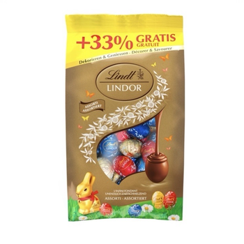 Шоколадные пасхальные яйца Lindt LINDOR  Ассорти 450г