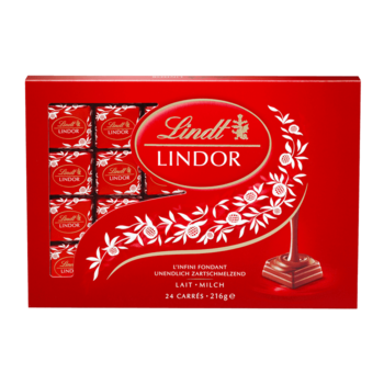 Шоколад Lindt LINDOR Carrés milch,молоко 