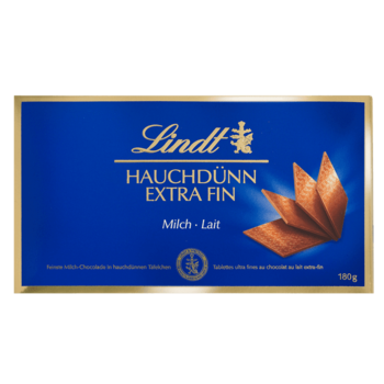 Плитка молочного шоколада Lindt Hauchdunn Milch