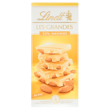 Шоколадный батончик Lindt LES GRANDES Amandes blanc,с белым миндалем 