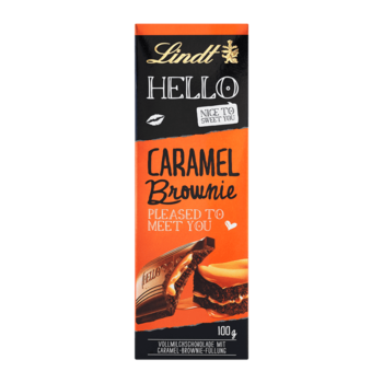 Шоколадный батончик Lindt HELLO Caramel Brownie,карамель брауни.