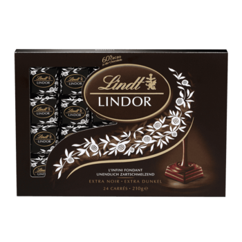 Шоколад Lindt LINDOR Carrés noir 60% какао 