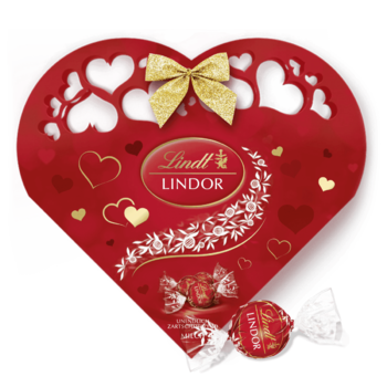 Lindt LINDOR шарики молочные сердечки 112г