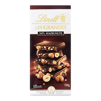 Шоколадный батончик Lindt LES GRANDES  Noisettes Noir,цельный  фундук