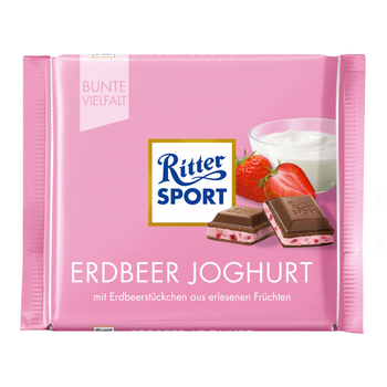 Шоколад RITTER SPORT с клубничным йогуртом 