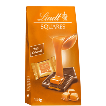 Конфеты Lindt sguare milch caramel,молочная карамель