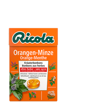 Леденцы Ricola Orangen-Minze(АПЕЛЬСИНОВАЯ МЯТА)